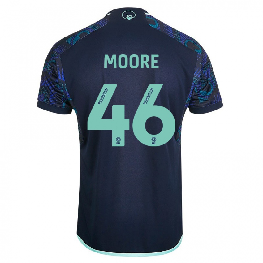Niño Camiseta Kris Moore #46 Azul 2ª Equipación 2023/24 La Camisa Argentina