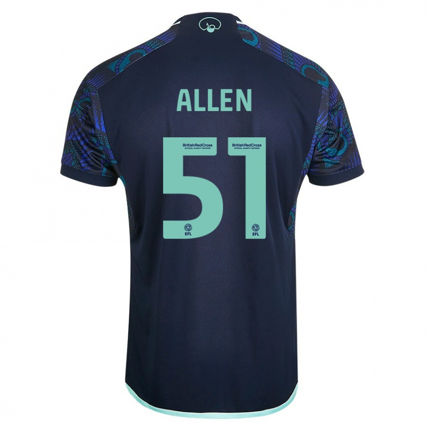 Niño Camiseta Charlie Allen #51 Azul 2ª Equipación 2023/24 La Camisa Argentina