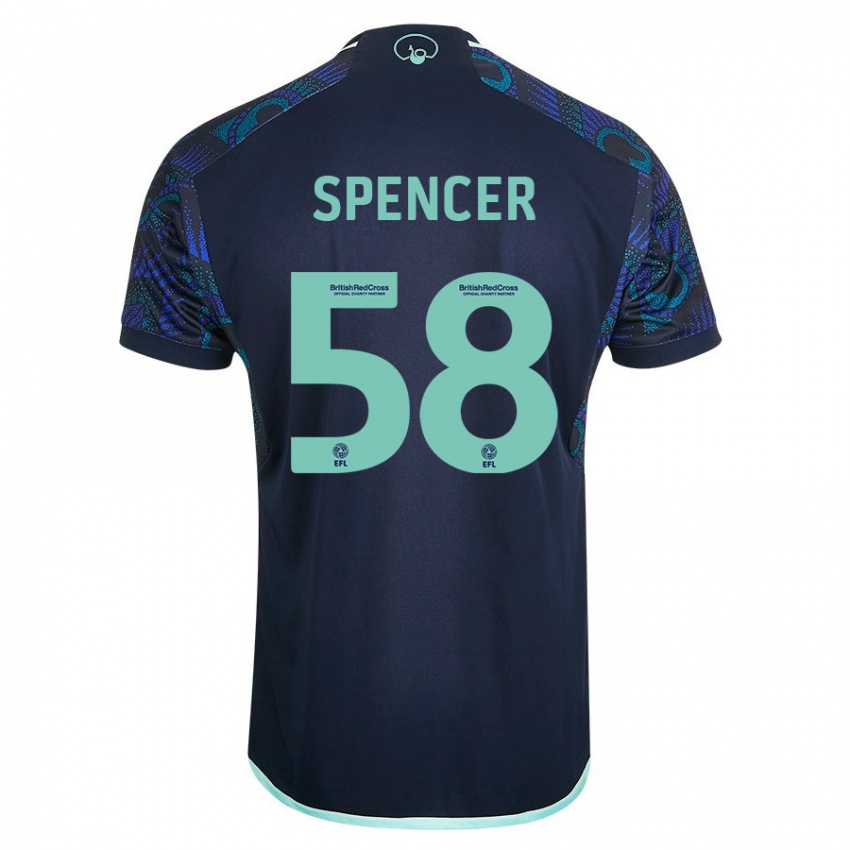 Niño Camiseta Morten Spencer #58 Azul 2ª Equipación 2023/24 La Camisa Argentina