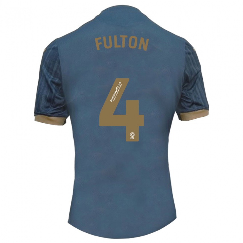 Niño Camiseta Jay Fulton #4 Verde Azulado Oscuro 2ª Equipación 2023/24 La Camisa Argentina