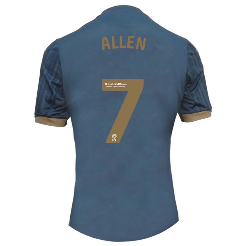 Niño Camiseta Joe Allen #7 Verde Azulado Oscuro 2ª Equipación 2023/24 La Camisa Argentina