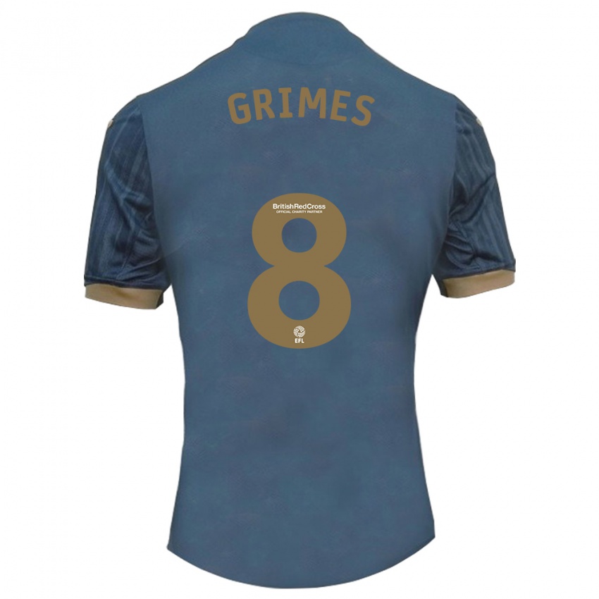 Niño Camiseta Matt Grimes #8 Verde Azulado Oscuro 2ª Equipación 2023/24 La Camisa Argentina