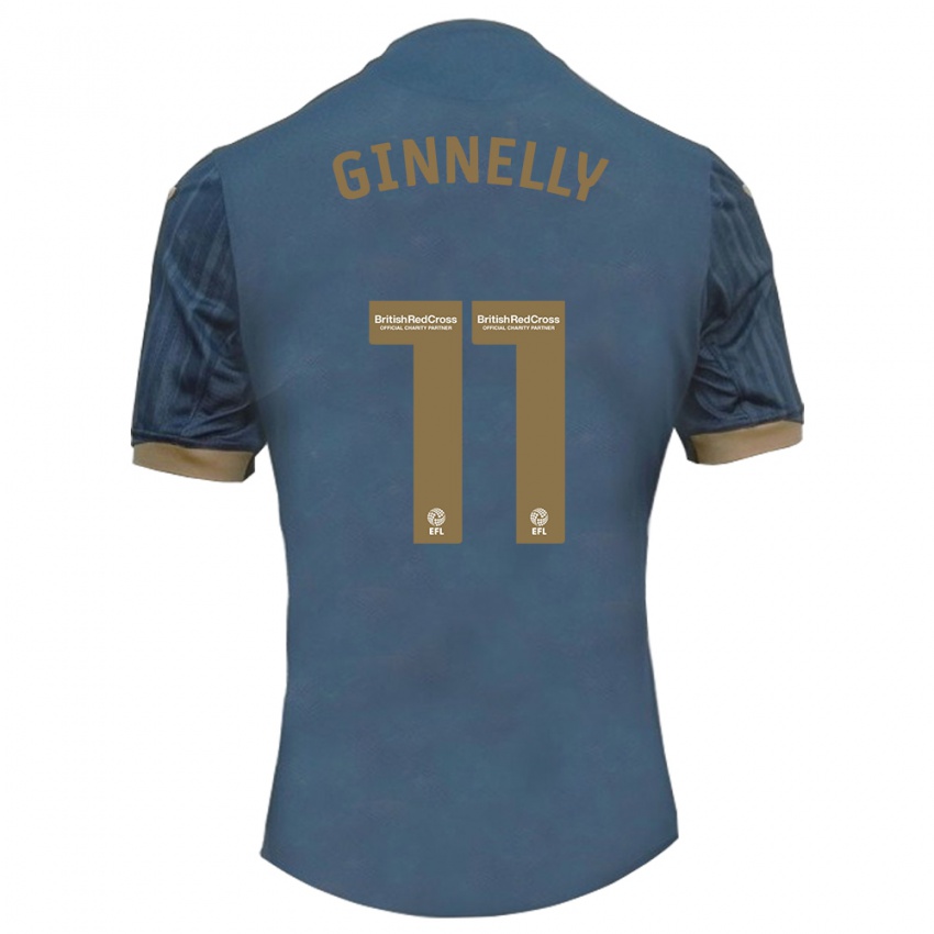 Niño Camiseta Josh Ginnelly #11 Verde Azulado Oscuro 2ª Equipación 2023/24 La Camisa Argentina