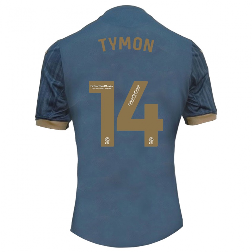 Niño Camiseta Josh Tymon #14 Verde Azulado Oscuro 2ª Equipación 2023/24 La Camisa Argentina