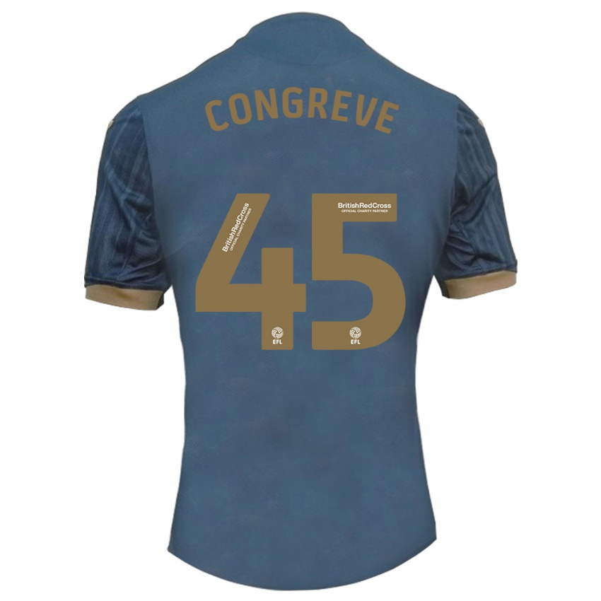 Niño Camiseta Cameron Congreve #45 Verde Azulado Oscuro 2ª Equipación 2023/24 La Camisa Argentina