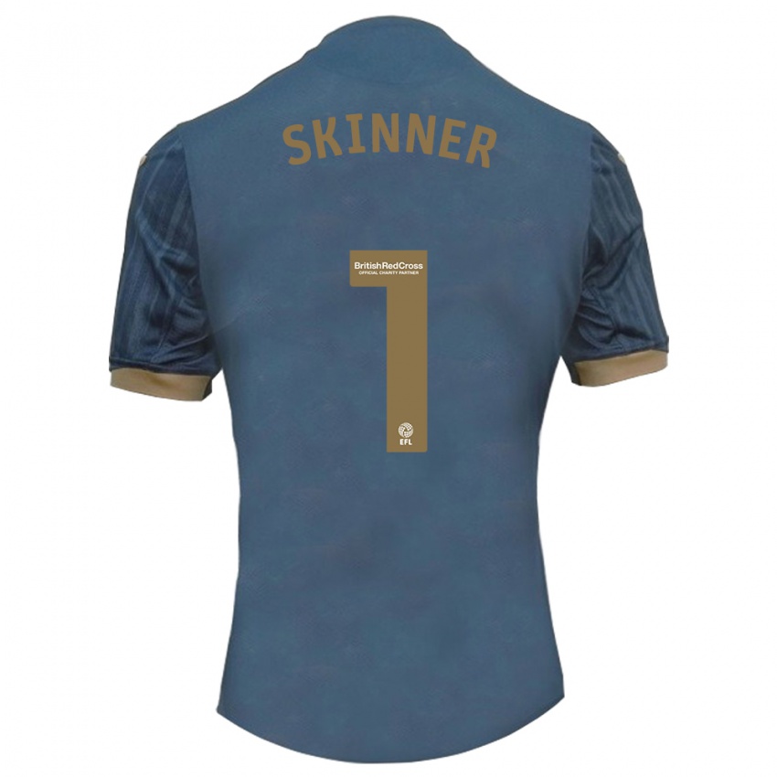 Niño Camiseta Claire Skinner #1 Verde Azulado Oscuro 2ª Equipación 2023/24 La Camisa Argentina