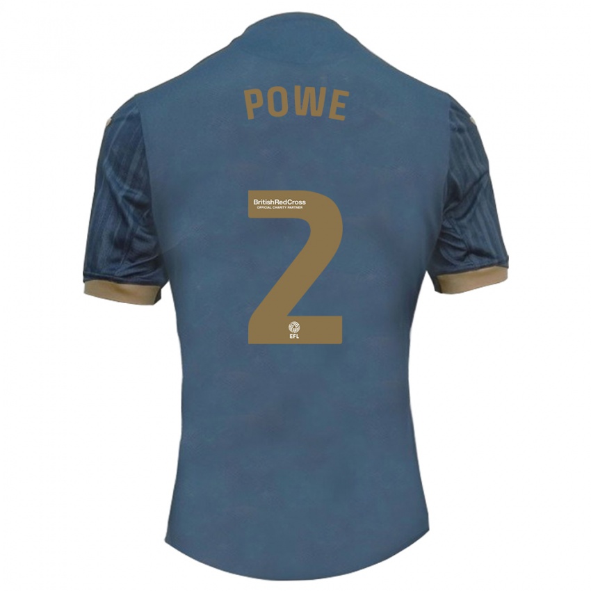 Niño Camiseta Alicia Powe #2 Verde Azulado Oscuro 2ª Equipación 2023/24 La Camisa Argentina