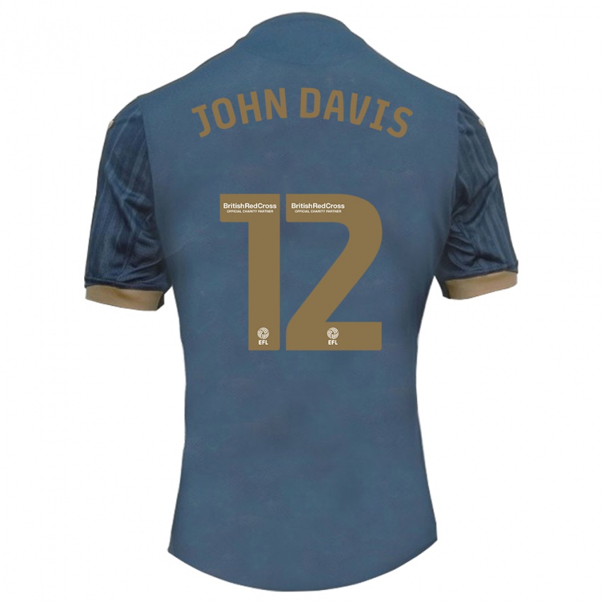 Niño Camiseta Stacey John-Davis #12 Verde Azulado Oscuro 2ª Equipación 2023/24 La Camisa Argentina