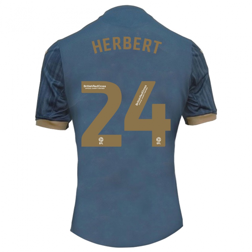 Niño Camiseta Chelsea Herbert #24 Verde Azulado Oscuro 2ª Equipación 2023/24 La Camisa Argentina