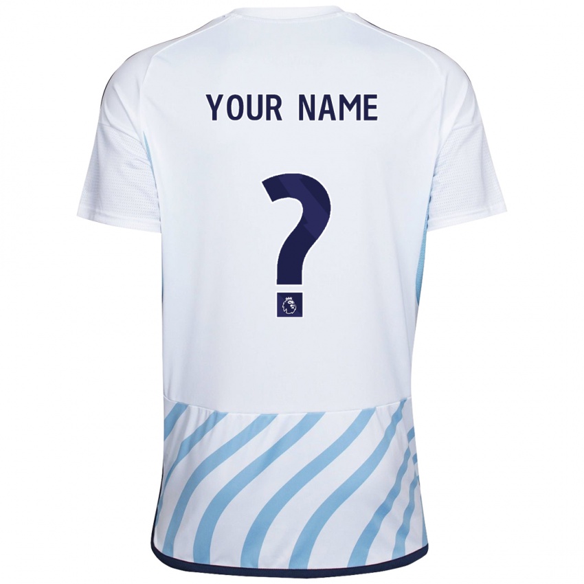 Niño Camiseta Su Nombre #0 Blanco Azul 2ª Equipación 2023/24 La Camisa Argentina