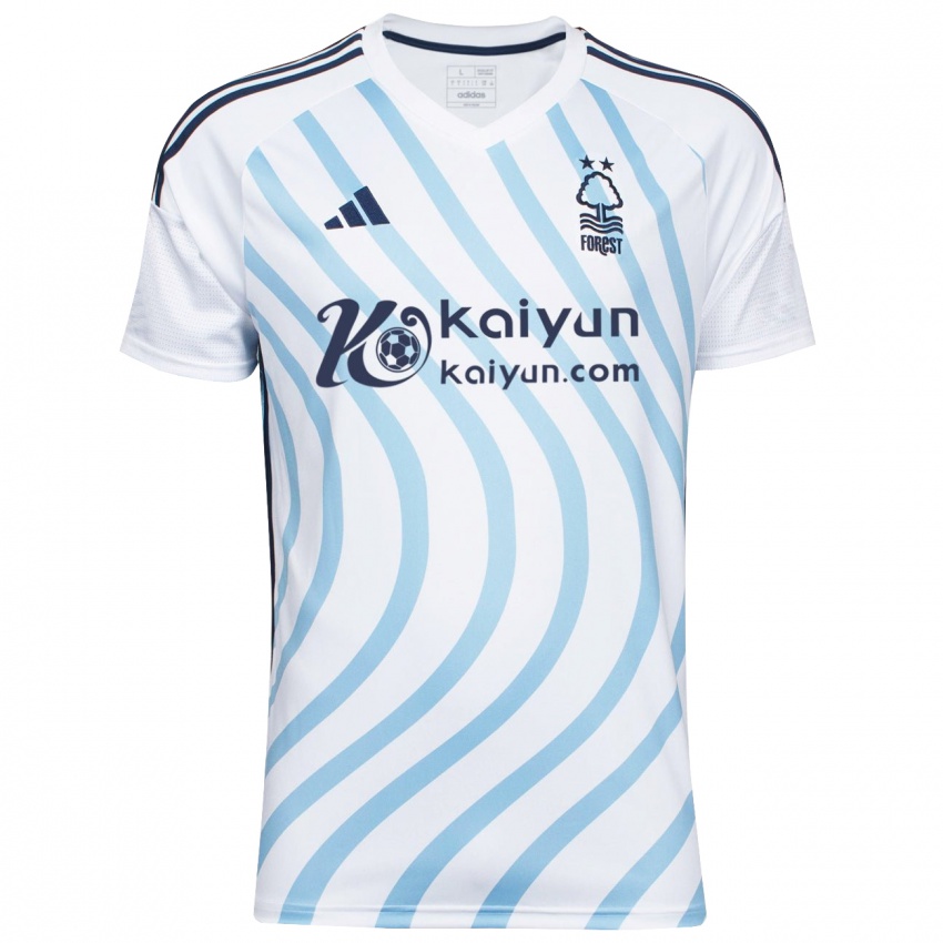 Niño Camiseta Nuno Tavares #3 Blanco Azul 2ª Equipación 2023/24 La Camisa Argentina
