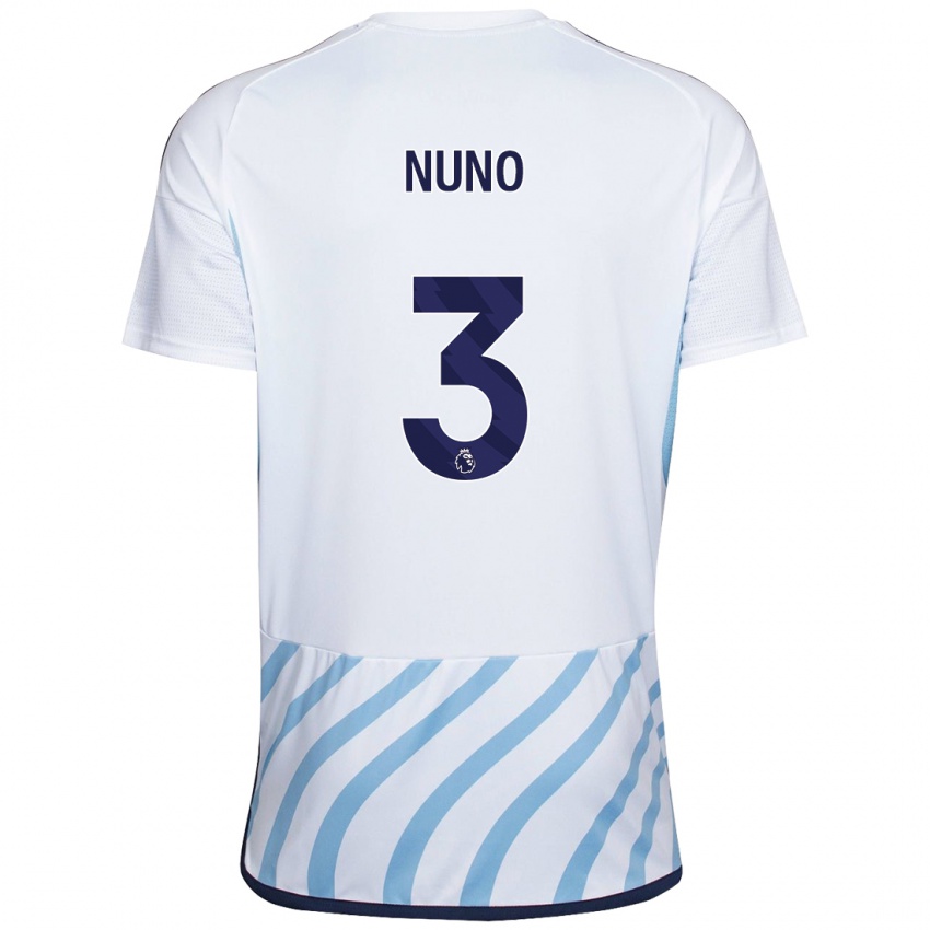 Niño Camiseta Nuno Tavares #3 Blanco Azul 2ª Equipación 2023/24 La Camisa Argentina