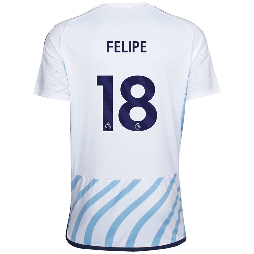 Niño Camiseta Felipe #18 Blanco Azul 2ª Equipación 2023/24 La Camisa Argentina