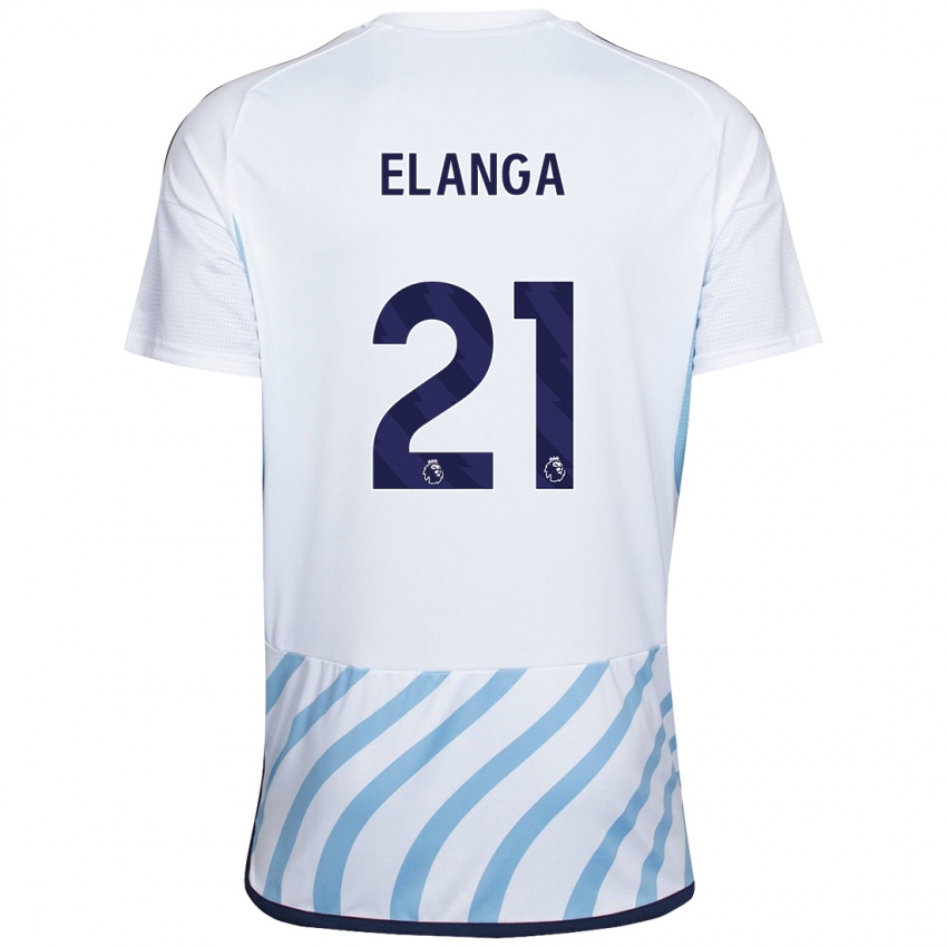 Niño Camiseta Anthony Elanga #21 Blanco Azul 2ª Equipación 2023/24 La Camisa Argentina