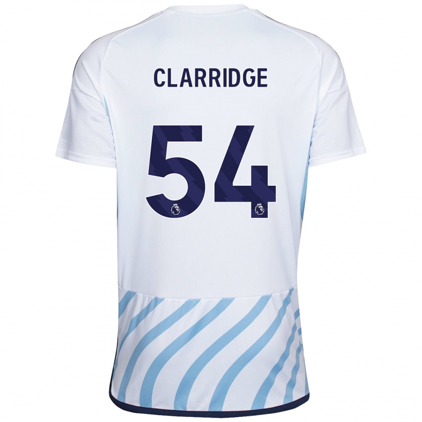 Niño Camiseta James Clarridge #54 Blanco Azul 2ª Equipación 2023/24 La Camisa Argentina