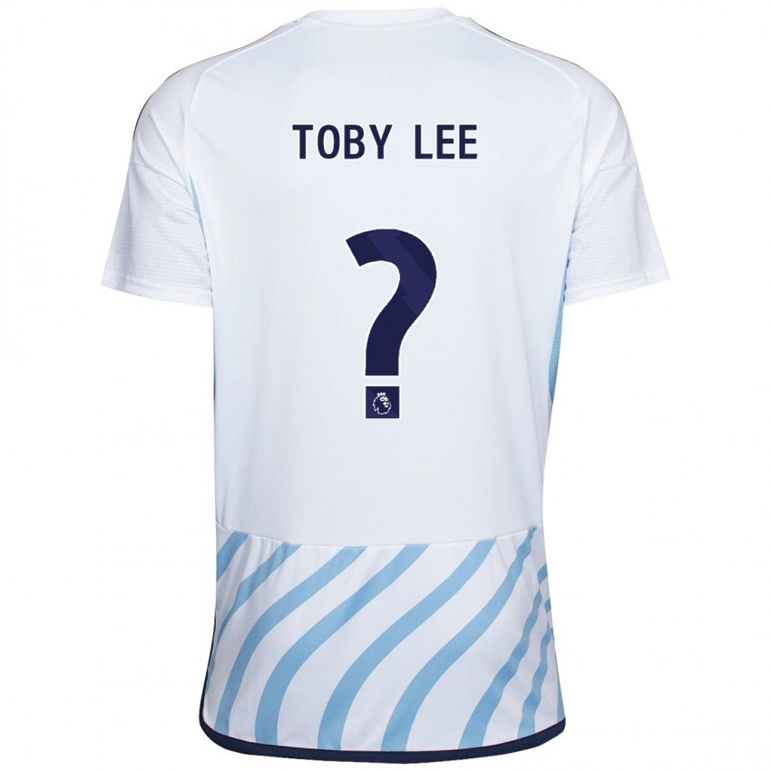 Niño Camiseta Toby Lee #0 Blanco Azul 2ª Equipación 2023/24 La Camisa Argentina