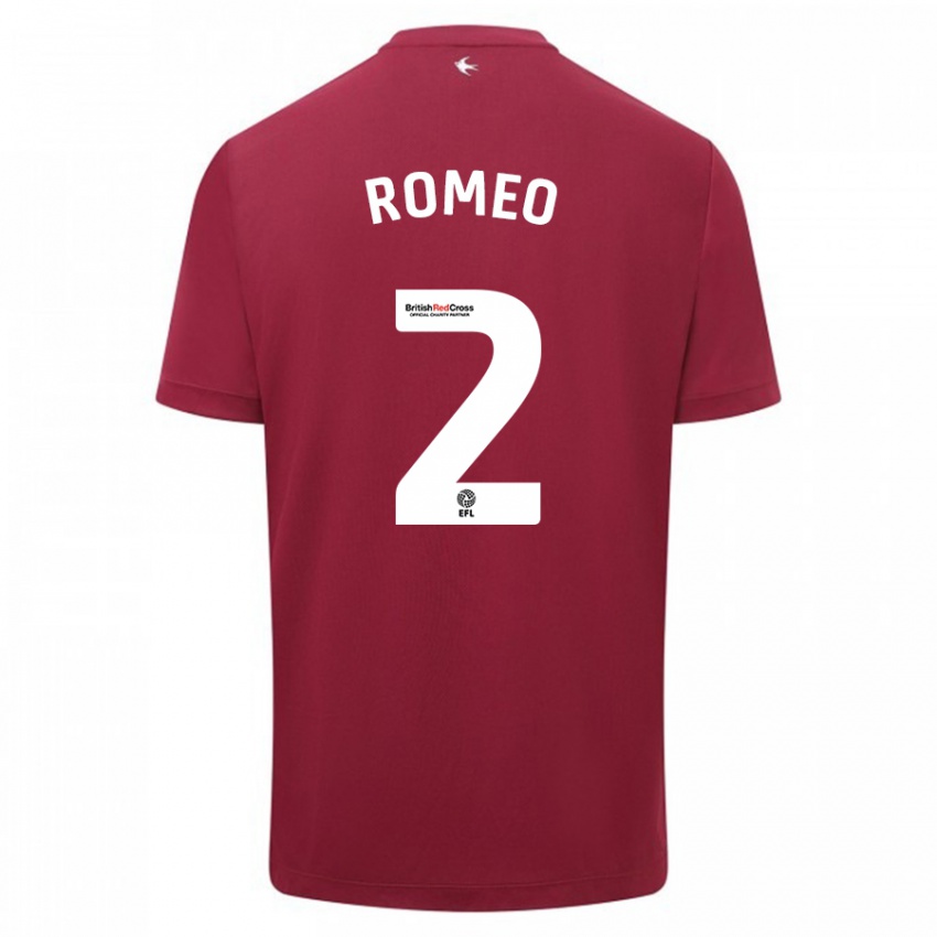 Niño Camiseta Mahlon Romeo #2 Rojo 2ª Equipación 2023/24 La Camisa Argentina