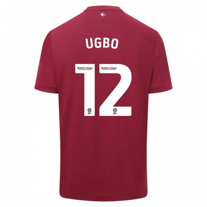 Niño Camiseta Iké Ugbo #12 Rojo 2ª Equipación 2023/24 La Camisa Argentina