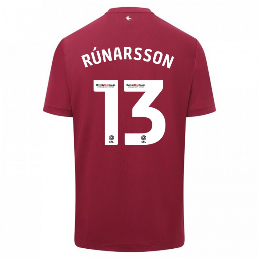 Niño Camiseta Runar Alex Runarsson #13 Rojo 2ª Equipación 2023/24 La Camisa Argentina