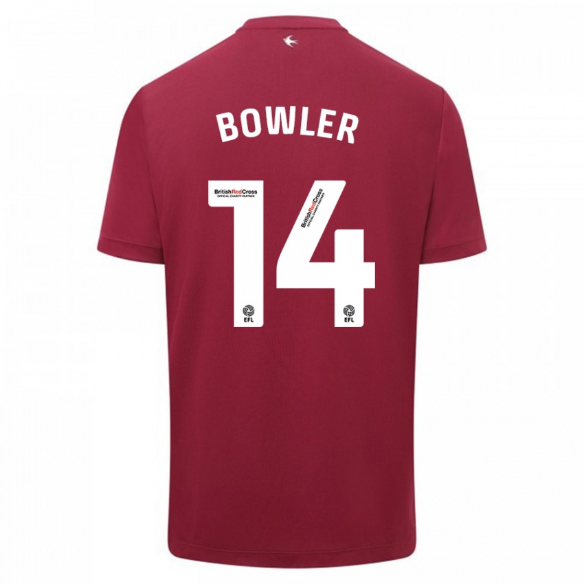 Niño Camiseta Josh Bowler #14 Rojo 2ª Equipación 2023/24 La Camisa Argentina