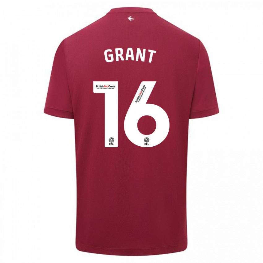 Niño Camiseta Karlan Grant #16 Rojo 2ª Equipación 2023/24 La Camisa Argentina