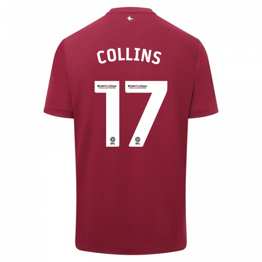 Niño Camiseta Jamilu Collins #17 Rojo 2ª Equipación 2023/24 La Camisa Argentina