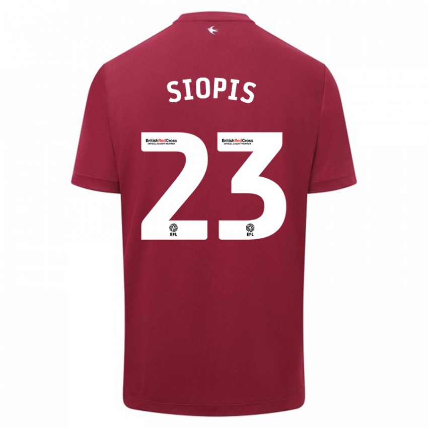 Niño Camiseta Manolis Siopis #23 Rojo 2ª Equipación 2023/24 La Camisa Argentina