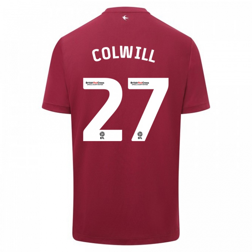 Niño Camiseta Rubin Colwill #27 Rojo 2ª Equipación 2023/24 La Camisa Argentina