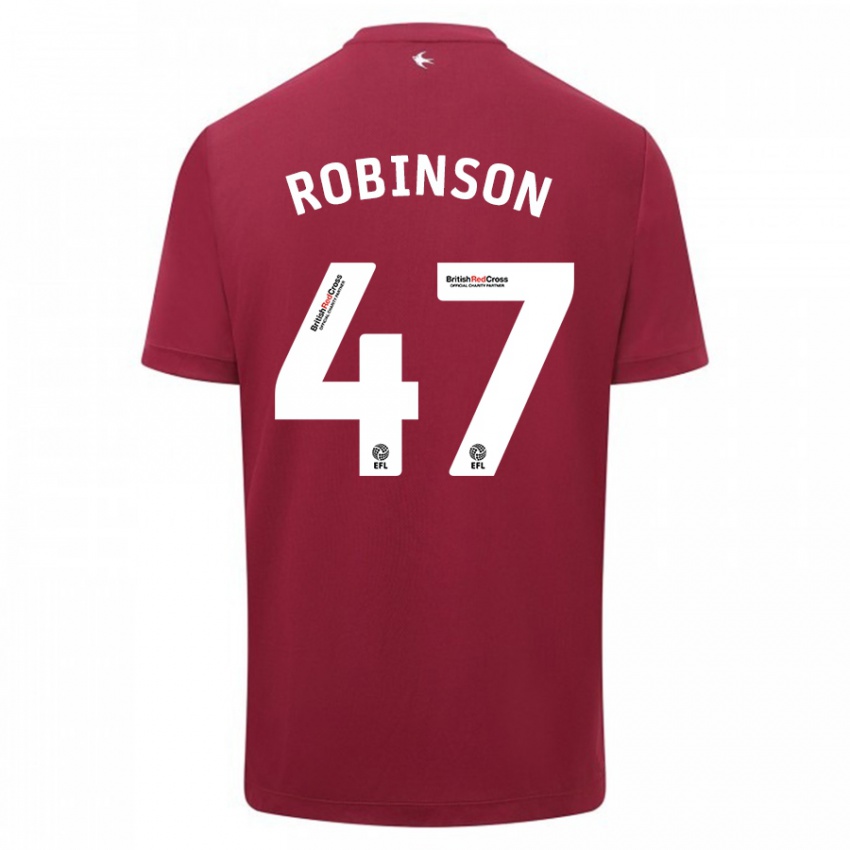 Niño Camiseta Callum Robinson #47 Rojo 2ª Equipación 2023/24 La Camisa Argentina