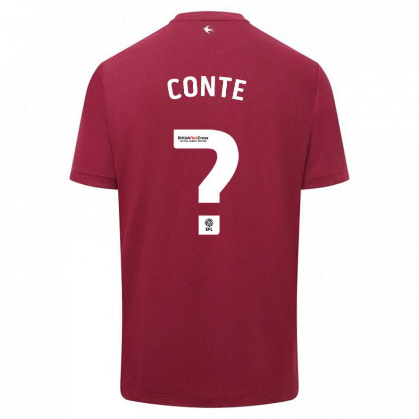 Niño Camiseta Raheem Conte #0 Rojo 2ª Equipación 2023/24 La Camisa Argentina