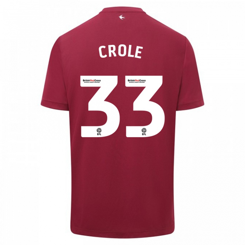 Niño Camiseta James Crole #33 Rojo 2ª Equipación 2023/24 La Camisa Argentina