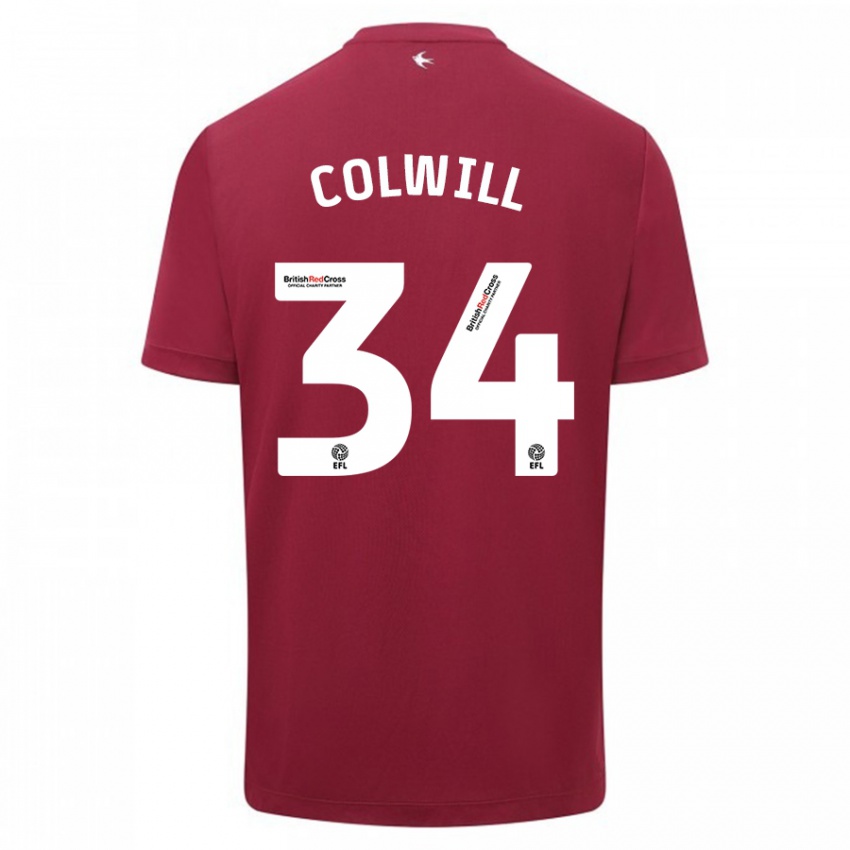 Niño Camiseta Joel Colwill #34 Rojo 2ª Equipación 2023/24 La Camisa Argentina