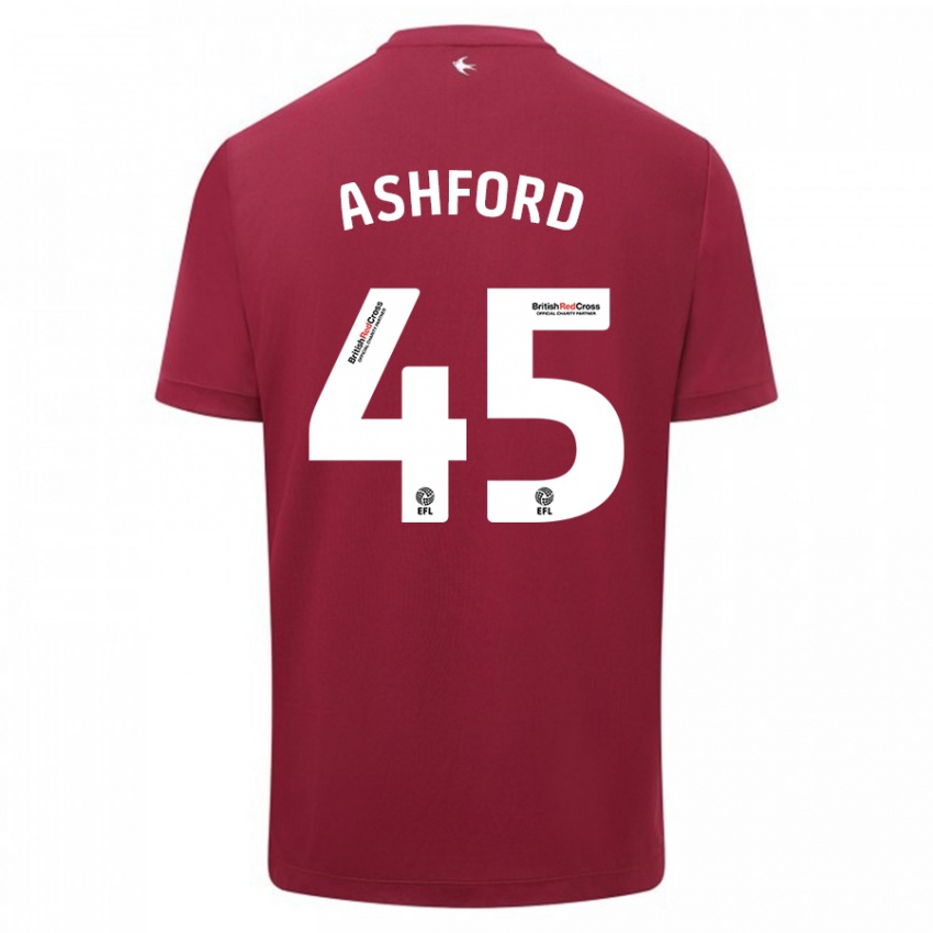 Niño Camiseta Cian Ashford #45 Rojo 2ª Equipación 2023/24 La Camisa Argentina