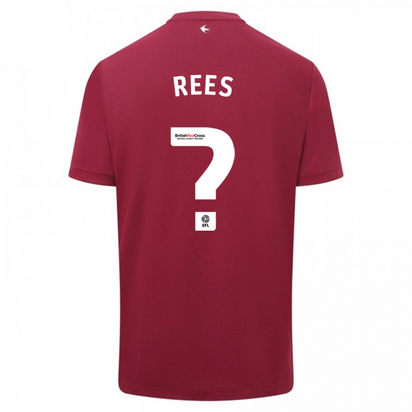 Niño Camiseta Osian Rees #0 Rojo 2ª Equipación 2023/24 La Camisa Argentina