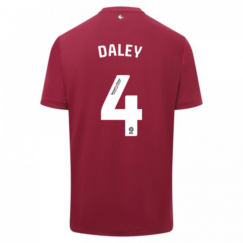 Niño Camiseta Hannah Daley #4 Rojo 2ª Equipación 2023/24 La Camisa Argentina