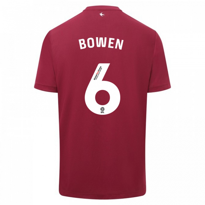 Niño Camiseta Megan Bowen #6 Rojo 2ª Equipación 2023/24 La Camisa Argentina