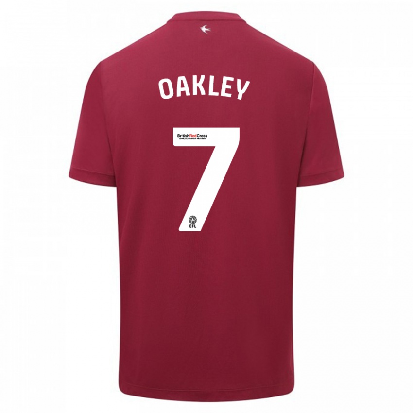 Niño Camiseta Rhianne Oakley #7 Rojo 2ª Equipación 2023/24 La Camisa Argentina