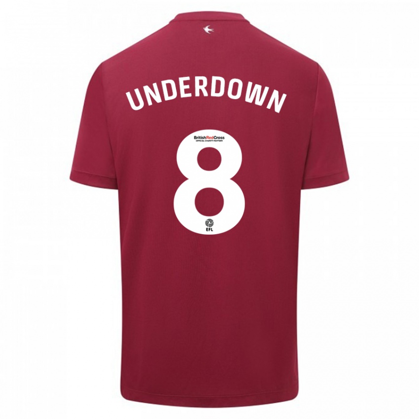 Niño Camiseta Kanisha Underdown #8 Rojo 2ª Equipación 2023/24 La Camisa Argentina