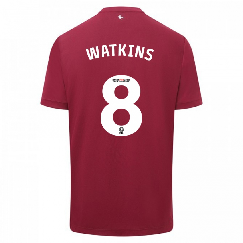 Niño Camiseta Seren Watkins #8 Rojo 2ª Equipación 2023/24 La Camisa Argentina