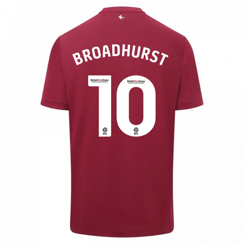 Niño Camiseta Danielle Broadhurst #10 Rojo 2ª Equipación 2023/24 La Camisa Argentina