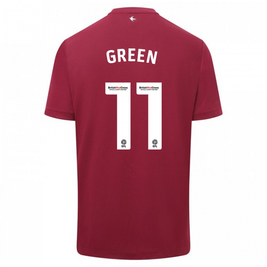 Niño Camiseta Danielle Green #11 Rojo 2ª Equipación 2023/24 La Camisa Argentina