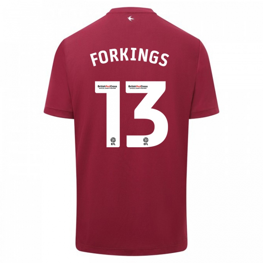 Niño Camiseta Amelia Forkings #13 Rojo 2ª Equipación 2023/24 La Camisa Argentina