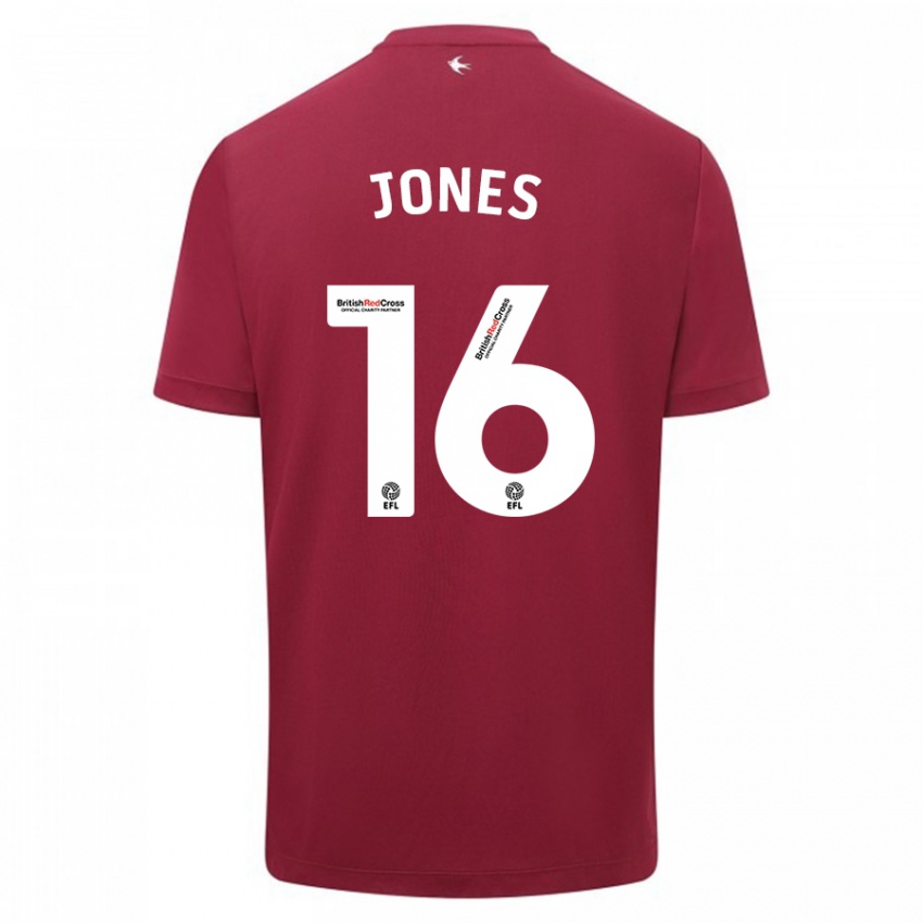 Niño Camiseta Ellie Jones #16 Rojo 2ª Equipación 2023/24 La Camisa Argentina