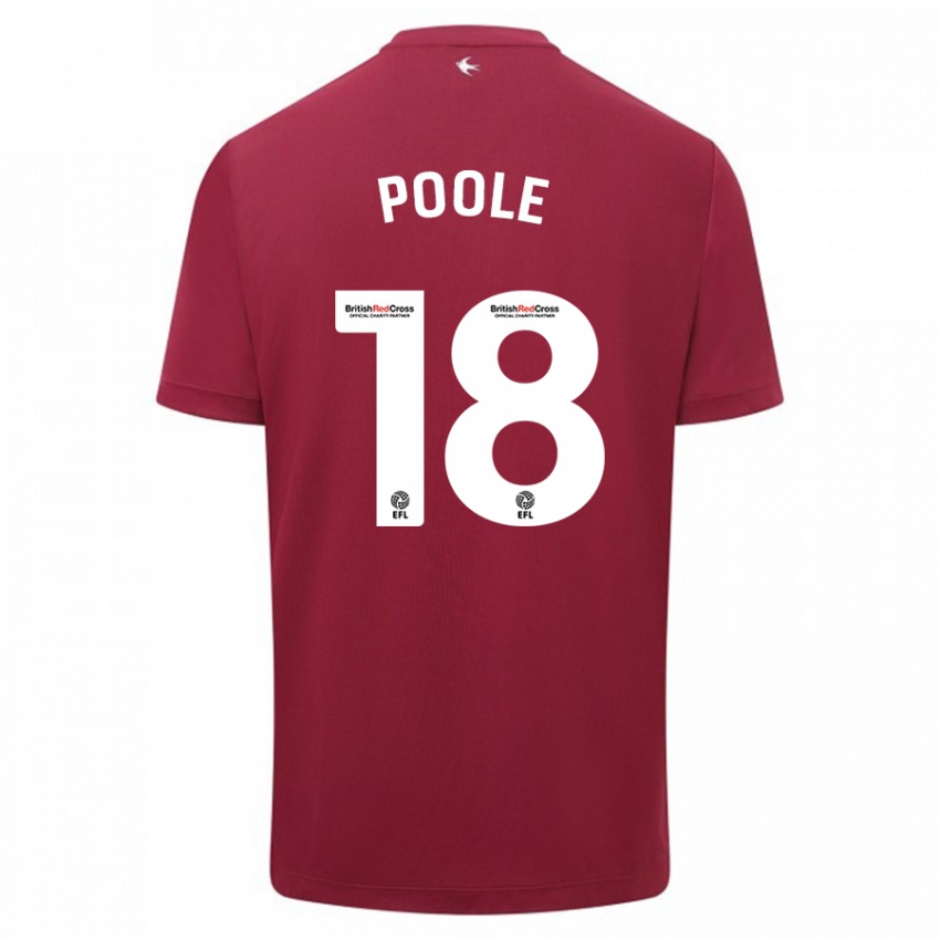 Niño Camiseta Phoebie Poole #18 Rojo 2ª Equipación 2023/24 La Camisa Argentina