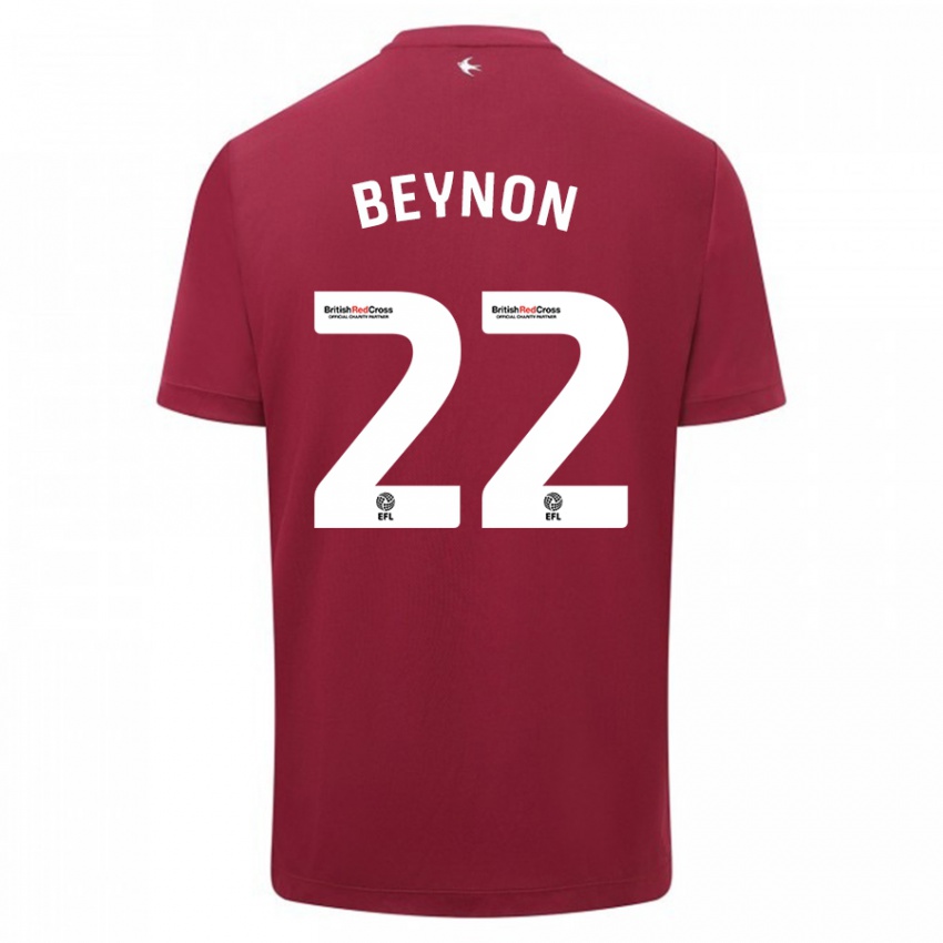 Niño Camiseta Emma Beynon #22 Rojo 2ª Equipación 2023/24 La Camisa Argentina