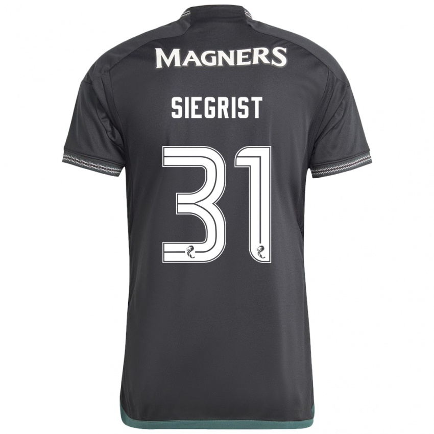 Niño Camiseta Benjamin Siegrist #31 Negro 2ª Equipación 2023/24 La Camisa Argentina