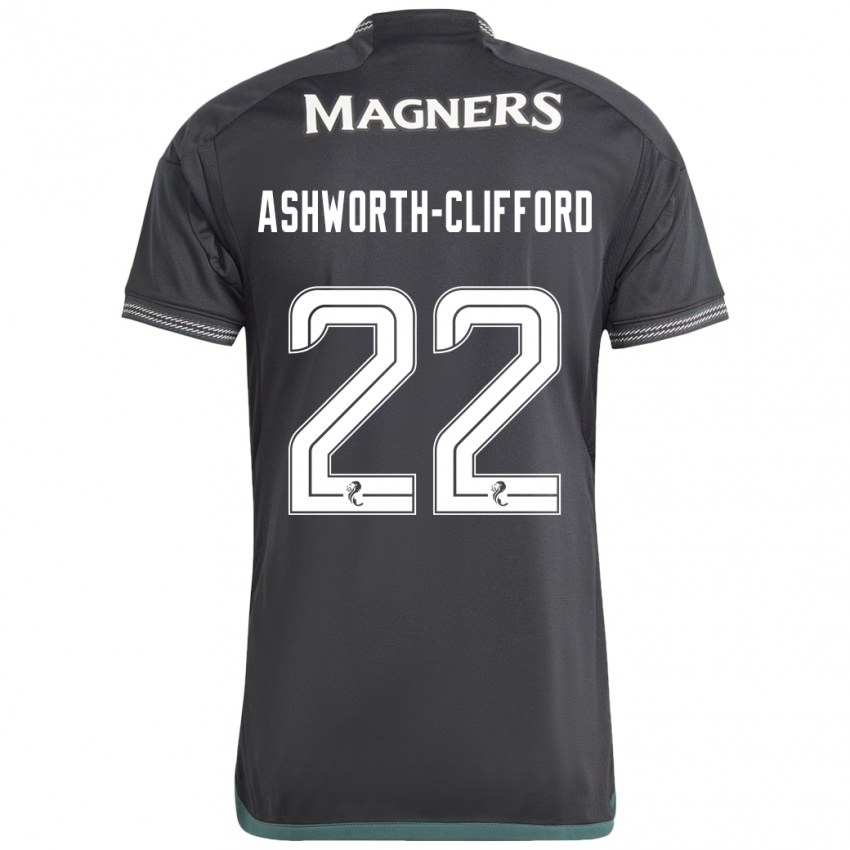 Niño Camiseta Lucy Ashworth-Clifford #22 Negro 2ª Equipación 2023/24 La Camisa Argentina