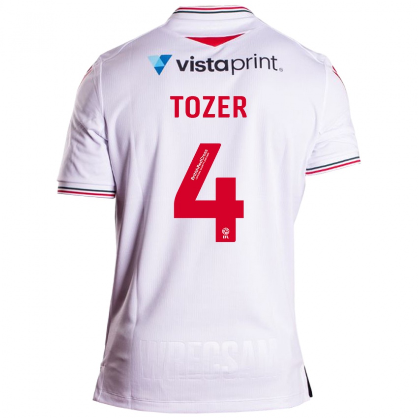 Niño Camiseta Ben Tozer #4 Blanco 2ª Equipación 2023/24 La Camisa Argentina