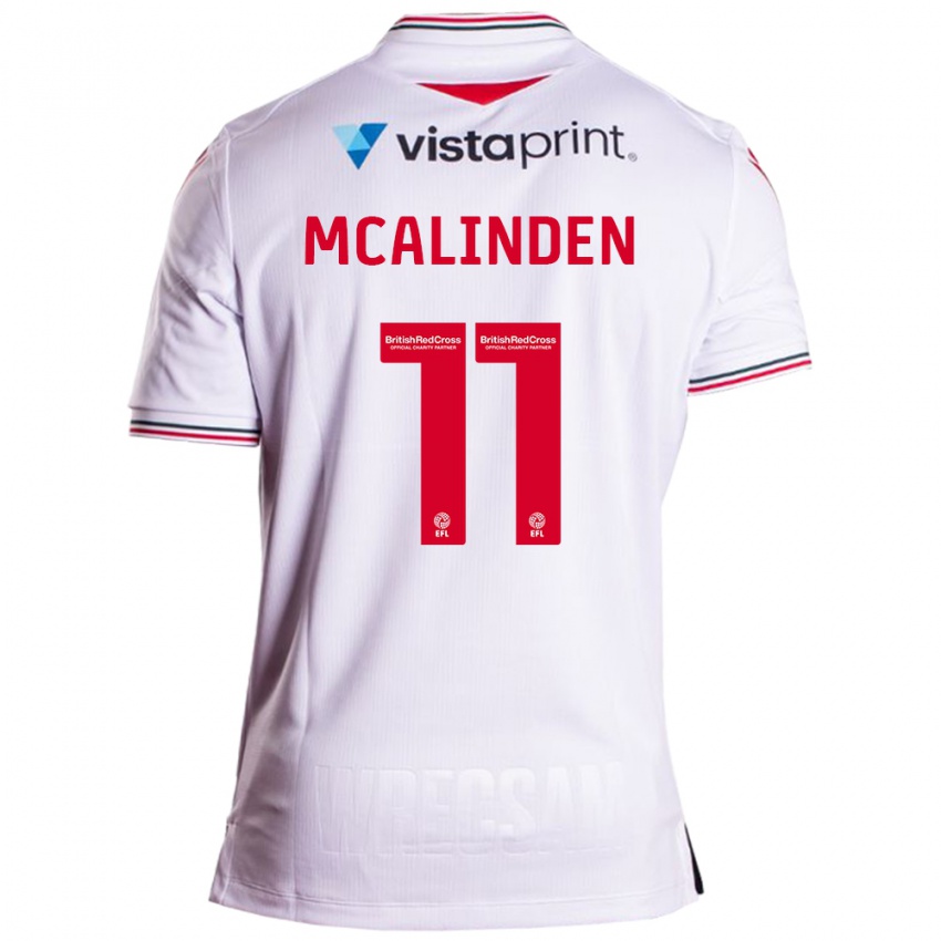 Niño Camiseta Liam Mcalinden #11 Blanco 2ª Equipación 2023/24 La Camisa Argentina