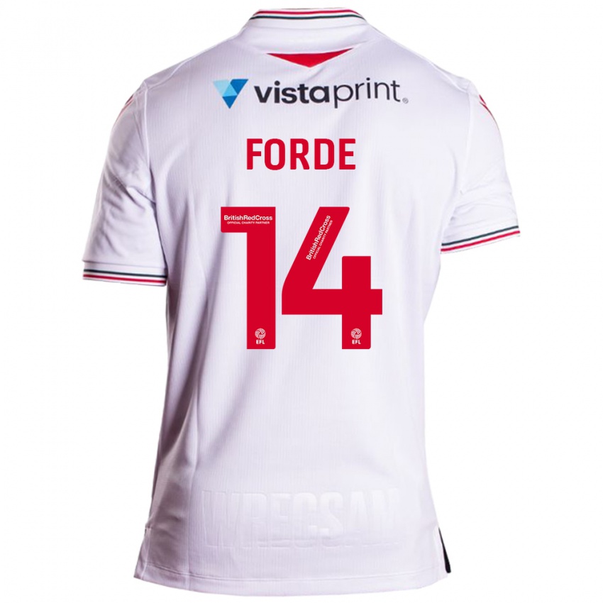 Niño Camiseta Anthony Forde #14 Blanco 2ª Equipación 2023/24 La Camisa Argentina